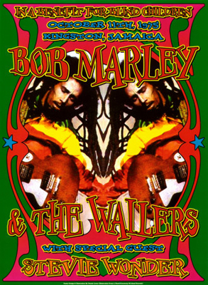Bob Marley & Stevie Wonder, Kingston, Jamaica, 1975