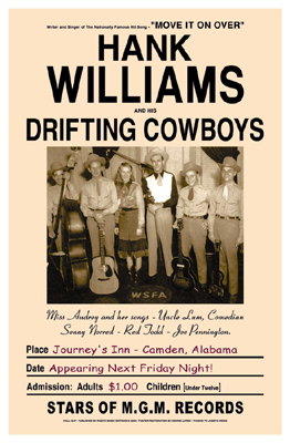 Hank Williams and His Drifting Cowboys, Alabama, 1947