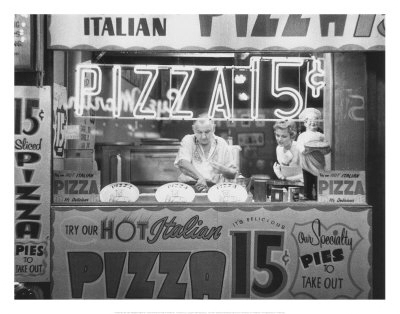 Hot Italian Pizza, NYC, 1955