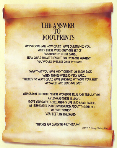 The Answer to Footprints (Scroll)