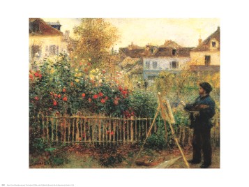 Monet Painting in His Garden at Argenteuil, 1873