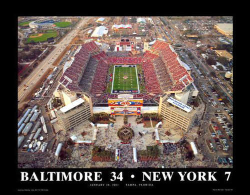 Baltimore 34, New York 7 - Super Bowl XXXV, Tampa, Florida