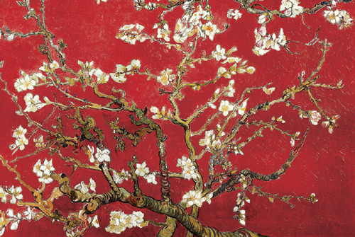 Almond Blossom in Red