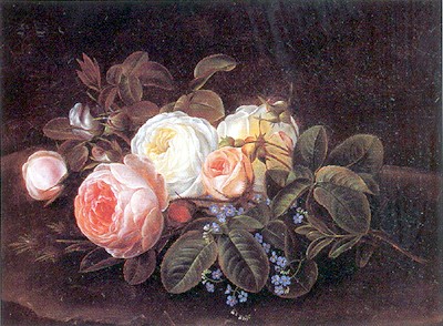 A Still Life with Roses and Forget-Me-Nots