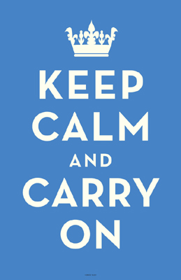 Keep Calm and Carry On (Light Blue)