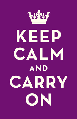 Keep Calm and Carry On (Purple)