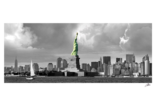 Statue of Liberty, New Downtown Panorama