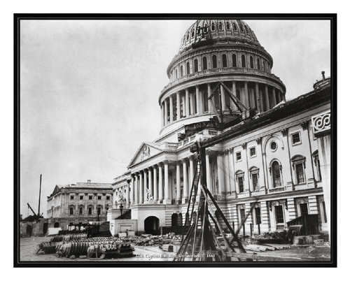 US Capitol Building Unfinished, 1863