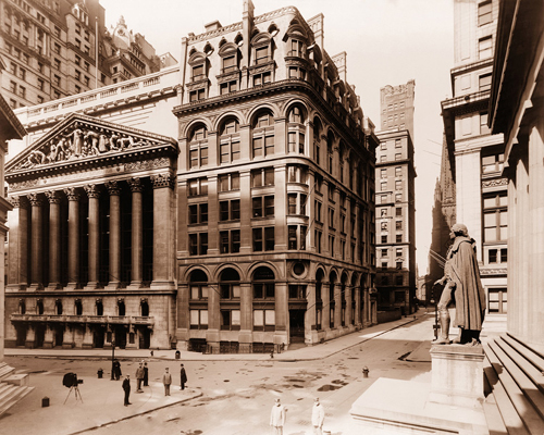 New York Stock Exchange and Wilkes Building, 1921