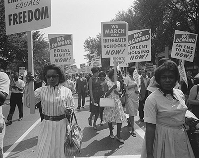Women at Civil Rights March, Washington DC, 1963
