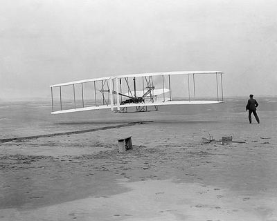 The Wright Brothers' First Flight at Kitty Hawk, NC, December 17, 1903