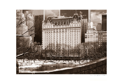 The Plaza from Central Park (sepia)