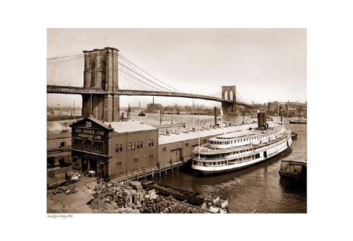 Brooklyn Bridge, 1905 (sepia)