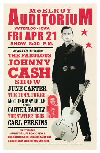 Johnny Cash, Waterloo, Iowa, 1967