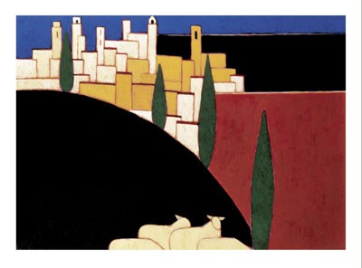 San Gimignano with Sheep