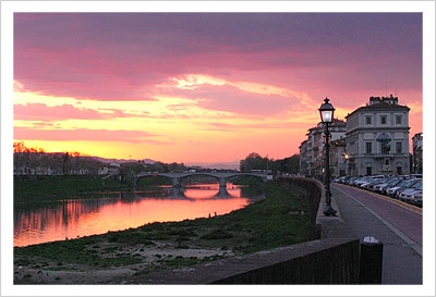 Sunset at Arno River
