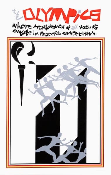 Romare Bearden 1976 Olympic Poster Montreal 42″ x 25″