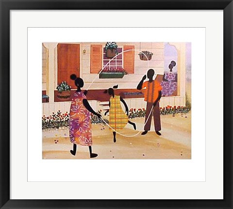 Framed Art Jump Rope by Bryan Greene | 19 7/8 x 23