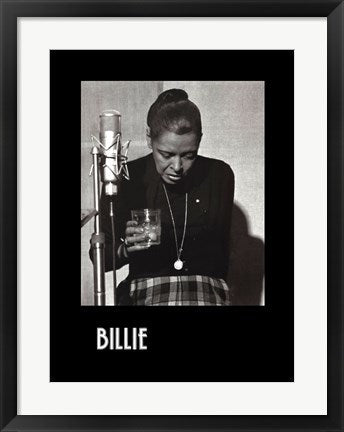 Framed Art Billie Holiday, Last Recording Session by Milton J. Hinton
