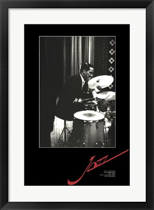 Framed Art Jazz - J.C. Heard by Milton J. Hinton | 24 x 16
