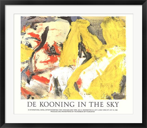 Framed Art In the Sky by Willem De Kooning | 26 x 31
