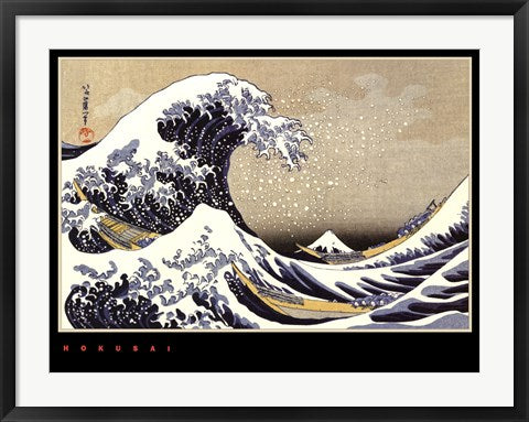 Framed Art The Great Wave by Katsushika Hokusai | 23 5/8 x 31 1/2