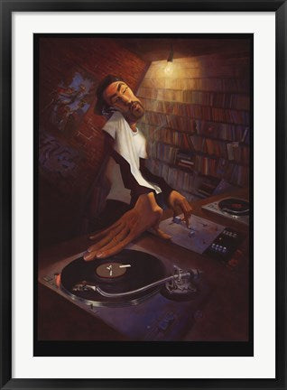 Framed Art The DJ by Justin Bua | 35 x 24