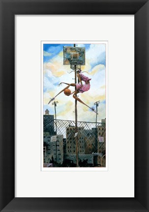 Framed Art Queen B (mini) by Frank Morrison | 10 1/2 x 5 1/2