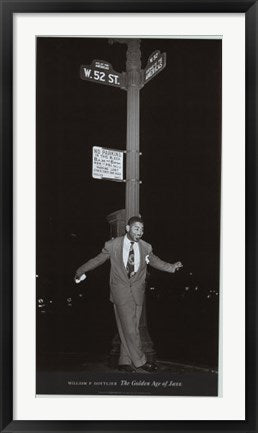 Framed Art Dizzy on 52nd Street by William Gottlieb | 36 x 18 3/4