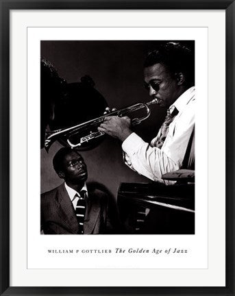 Framed Art Howard McGhee and Miles Davis by William Gottlieb | 32 x 24
