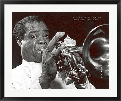 Framed Art Louis Armstrong by William Gottlieb | 24 x 30