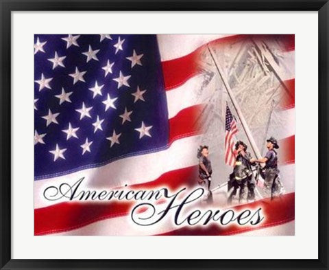 Framed Art American Heroes by Thomas Franklin | 22 x 28