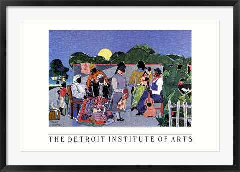 Framed Art Quilting Time by Romare Bearden | 24 x 36