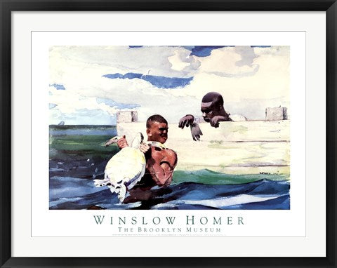Framed Art Turtle Pound by Winslow Homer | 24 x 32