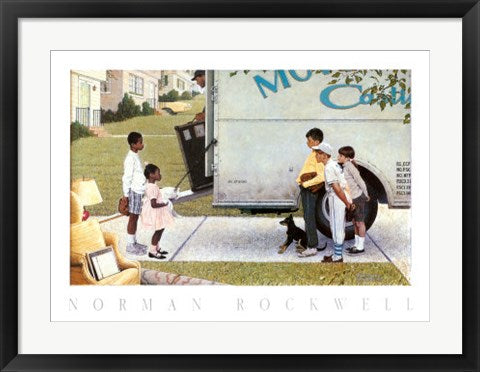 Framed Art Moving In by Norman Rockwell | 19 1/2 x 27