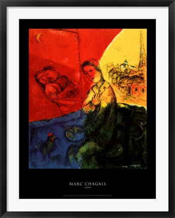Framed Art Le Peintre by Marc Chagall | 34 x 26