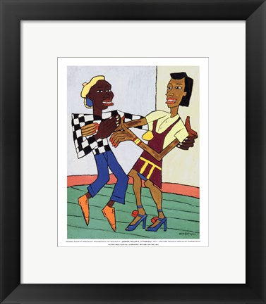 Framed Art Jitterbugs (mini) by William H. Johnson | 12 x 9 1/2