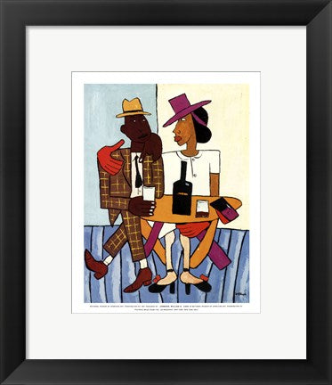 Framed Art Cafe (mini) by William H. Johnson | 12 x 9 1/2