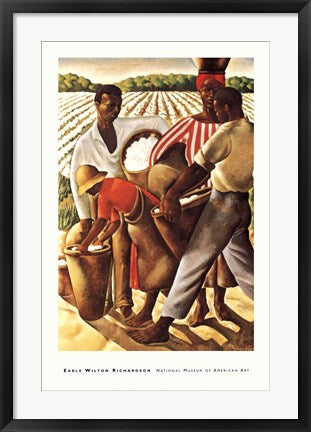 Framed Art Employment of Negroes in Agriculture, 1934 (AKA: Cotton Pickers) by...