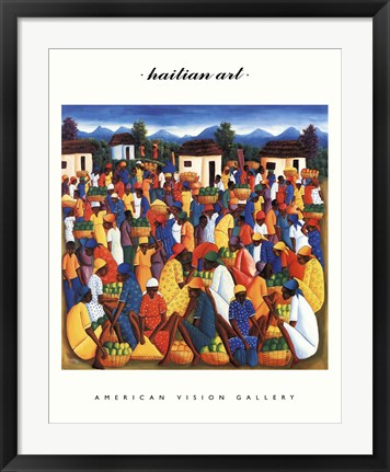Framed Art Haitian Art by Pierre | 28 x 22