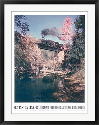 Framed Art Train #201 East Bound Over Bridge 52 on the Abingdon Branch, Octobe...