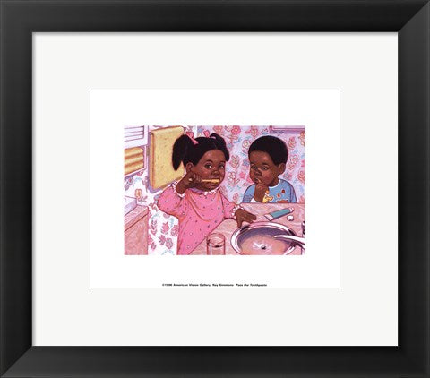 Framed Art Pass the Toothpaste by Ray Simmons | 8 x 10
