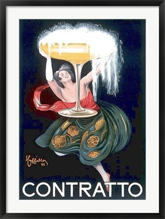 Framed Art Contratto by Leonetto Cappiello | 34 x 24