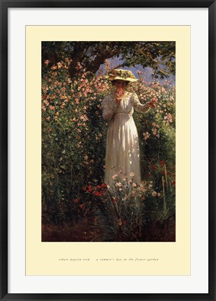 Framed Art A Summer's Day in the Flower Garden by Robert Payton Reid