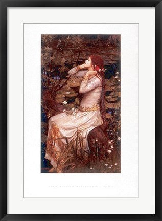 Framed Art Ophelia by John William Waterhouse | 27 x 18