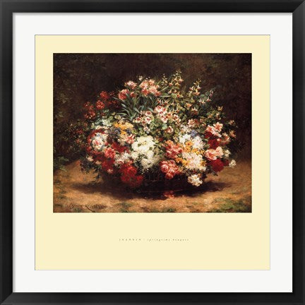 Framed Art Springtime Bouquet by Georges Jeannin | 24 x 24