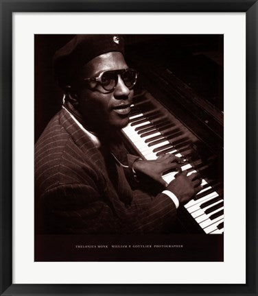 Framed Art Thelonious Monk by William Gottlieb | 24 x 20