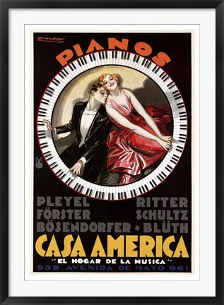 Framed Art Casa America by Achille Mauzan | 38 x 26 1/4