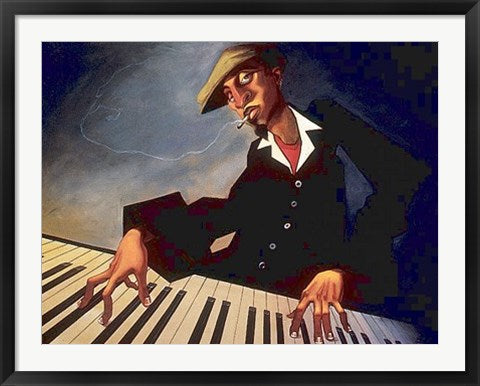 Framed Art Piano Man II by Justin Bua | 26 x 34