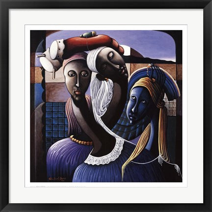 Framed Art Trilogy of Expression II by Shubert Denis | 24 x 23 3/4